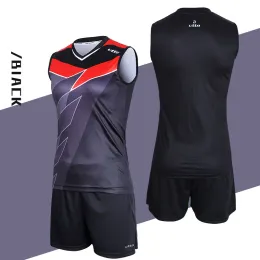 배구 ETTO 2018 New Women Sleeveless Jersey Volleyball Set Quick Dry Volleyball Team Uniforms Female Match Training Tracksuits HXB024