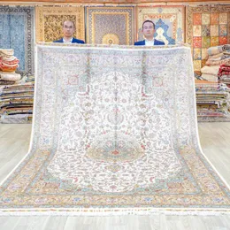 Tappeti da 7'x10 'tappeto di seta tessuto a mano soggiorno Qum moquette (TJ563A)