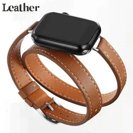 Titta på band Titta på Ultra 49mm 45mm 42mm 44mm 41mm 38mm 40mm Dual Tour Leather Strap IWatch Series 9 8 7 6 SE 5 4 3 2 Correa 240424