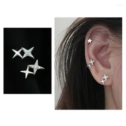 أقراط stud ins micro zircon zircon star for Women Silver Color Boucle Oreille Femme Gifts Gifts Gifts