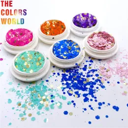 Glitzer TCT381 Mix Form Chunky Glitter Nails Glitter Nail Art Decoration Konfetti Stilkunstkunst Tumbler Accessoires Party Lieferant