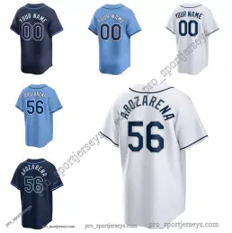 Nuove Maglie da baseball personalizzate Rays Randy Arozarena Isaac Paredes Aaron Civile Away Away Mage Men Women Youth S-3xl