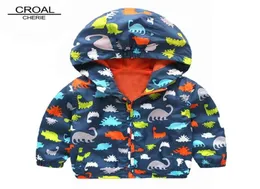 80120 cm niedliche Dinosaurier Frühling Kinder Mantel Herbst Kids Jacke Jungen Außenbekleidungsmäntel aktive Jungen Windbreaker Babykleidung Kleidung 26432441