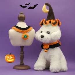 Lead Collane di zucca Halloween Halloween, collari di gatti e cani, foto regolabile per animali domestici, accessori per la personalità, articoli per le vacanze