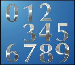 09 Современные номера дома номера нержавеющая сталь цифры наклейка