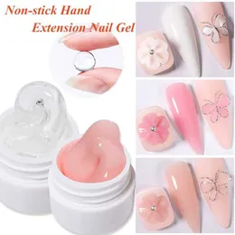 Nagellack lilycute 8 ml non stick hand nagelförlängning gel nagellack klar rosa naken diy 3d modellering snida blommor fast akryl nagelgel y240425