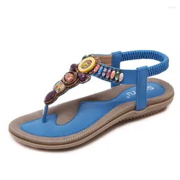 Sapatos casuais Summer Mulheres 2,5cm Plataforma 3cm Custas de saltos baixos sandálias de beleza planícies de areia cordão lady bohemian praia rosa