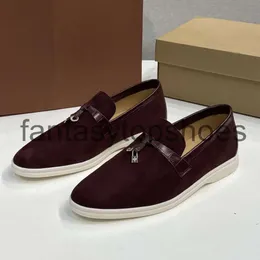 Loro Piano LP Soft Leather Casual Pure Original Shoes Sole Genuine Lefu Casual Mens Shoes Breathable Shoes Tassels Womens Shoes Luxury Designer Retro Handmade Shoes