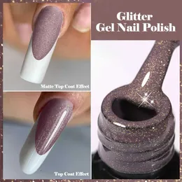 Poliska do paznokci LilyCute Gold Glitter Polan Poliska jesienna Czerwona Karmel Super Bolenie Kolorowy manicure Półprzepustny paznokcie Art UV Gel Lakier Y240425