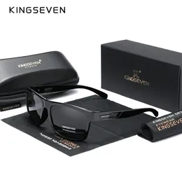 Äkta Kingseven varumärkesdesign Herrglasögon Polariserade solglasögon kvinnor UV Lens Fashion Eyewear 240323