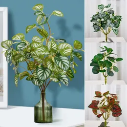 장식용 꽃 1pc 현실적인 가짜 식물 실내/야외 사용 인공 식물 발코니 정원 장식 녹지 잎 작은 녹색 DIY