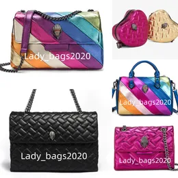 Kurt Geiger Bag Women skóra Mała torebka Clamshell Mini Kensington Duża złota srebrna łańcuch torebka krzyżowa Cross Body Body Ptak