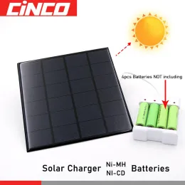 Ladegeräte Solarpanel Outdoor Universal Batterie Ladegerät DC 5V 1A 1,2 V 4 Schlitz AA/AAA wiederaufladbarer Batterie -Ladegerät USB -Stecker