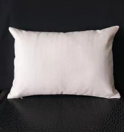 1 st 12x18in Blank poly Linen Lumber Pillow Cover för sublimering Utskrift Vanlig ljusgrå Faux Linen Lumber Cushion Cover For Heat P8906168