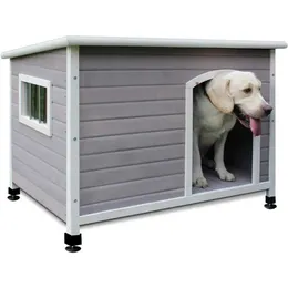 Cat Carriers Crates Houses 33.4 Windproof Outdoor House with Door Cute Wooden Dog Big Shed Tent 240426