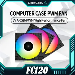 Azionamento DeepCool FC120 5V/3Pin Freve di raffreddamento 3in1 Case di computer RGB nero/nero RGB Custodia da 120 mm CPU CPU CPU FANDARE CREALE