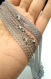 AKOLION 50pcslot Width 2mm Stainless Steel Rolo Chain High Quality Link Necklace Chain 16quot40cm 18quot45cm 20quot50c5315073