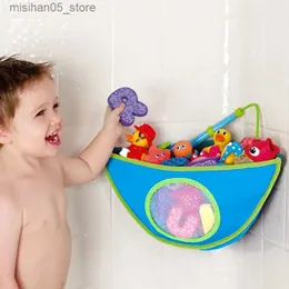 Sand Play Water Fun New Cute Animal Bathtub Toy for Children and Babies snygg förvaring Sug Badrumdocka hängande väska korg mesh q240426