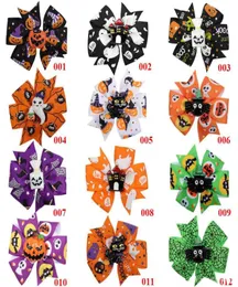 3quotpumpkin tryckt band hårbågar Girls Halloween Dance Party Hair Clip Kids Hairgirps Barrettes Hårtillbehör9456066