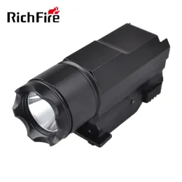 Lights RichFire SFP19 kraftfull vapen SST20 600LM Taktisk ficklampa med 20 mm picatinny järnvägsfäste för pistolhandvapengevär