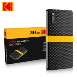 Drives New Kodak X200 Extern SSD Hard Drive HD Externo 1TB USB3.1 Typec Gen2 Mini Portable SSD 256B 512GB för bärbara datorer Gratis frakt