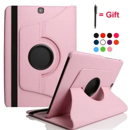 Case Tablet Case for Samsung Galaxy Tab A 9.7 T550 T555 P550 SMT550 SMT555 Obracający się obudowa PU skórzana tabletka funda + rysika pióra