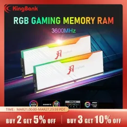 Strisce KingBank RGB Memory Module DDR4 3600MHz 8GBX2 16GBX2 Desktop Intel Memoria Memoria RGB Light Strip granuli Hynix