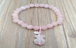 Charms Śliczna biżuteria niedźwiedzia Making Dijes para pulseras Pink 925 srebrna bransoletka zła zła oko dla kobiet 16 cm bransoletki łańcuch tenisowy5681161