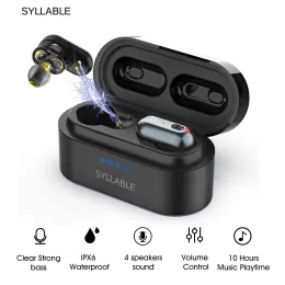 Headphones Original SYLLABLE S101 TWS bass earphones wireless headset noise reduction SYLLABLE Volume control earbuds Bluetoothcompatible