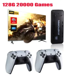 Pants Ampown U10 / U9 Video Game Console 128G 20000+ Games Retro Handheld TV Game Console Wireless Controller Game Stick för PS1 / GB