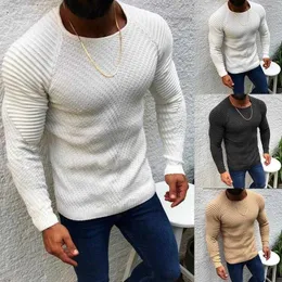 Yeni Tasarımcı Erkekler Sıradan O Boyun Örme Sweaters Sonbahar Kış İnce Fit Uzun Kollu Kablo Örgü Sweater Pullover Çeken Homme