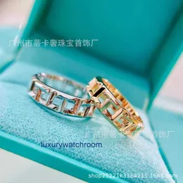 여자 밴드 tiifeany ring jewelry hollowed-out ring s925 Silver Plated 18K 골드 하이 복제품 패션 올스타 애호가