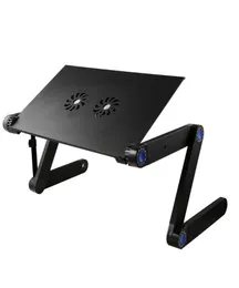 Regulowane wentylowane laptopa komputerowe biurko przenośna taca na łóżko stoisko wielokrotnościowe ergonomia projekt tabletop3362817