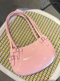 Abendtaschen Jiaerdi süße süße rosa Handtasche Frauen Harajuku Bow Chic Y2K Geldbörse Damen Märchen ästhetische Unterarmtasche Bolso Mujer