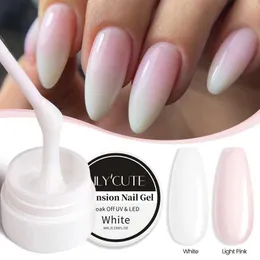 매니큐어 Lilycute 8ml Extension Nail Gel Polish Clear White Acrylic Extension Crystal Nail Art Soak Off UV Extend Gel Nail Manicure Y240425