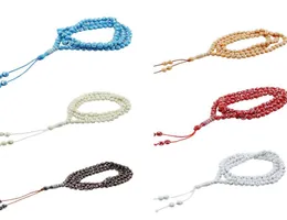 6 colori musulmani MEDIO BRACELETS TASSEL PENDANT 99 perle di preghiera Catena islamica Rosario5497878