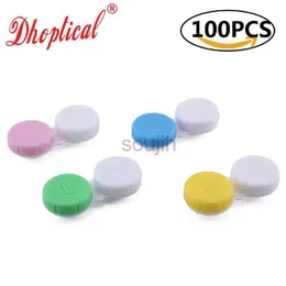 Kontakt lens aksesuarları kontakt lens kasa renkli kasa 100pcs sıcak satmak 206 d240426