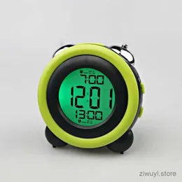 Desk Table Clocks Digital Alarm Clock Time Date Display Double Bell Super Loud for Heavy Sleepers Dual Alarm Blue Backlight for Teens