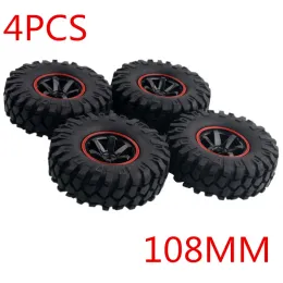 Carros 1,9 "pneus 108 mm Roda de 12 mm Hub hexadecimal para SCX10 RC RC Telecontrol Modelo de carros de escalada Tire simulado pneu de cascalho de alta qualidade