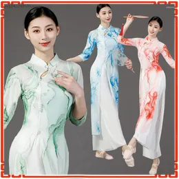 Stage Wear Square Dance Spring i Summer Classical Ethnic Cheongsam Body Rhym Rhyme Praction