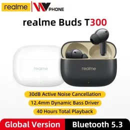 CUFFA GLOBILE versione Realme Buds T300 TWS Earphone 30DB Rumore attivo Annullamento di 40 ore Life Batteria Bluetooth5.3 IP55 True Wireless
