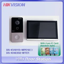 초인종 Hikvision 비디오 인터콤 DSKV6113WPE1 (C) DSKH6320WTE1 DSKH6350WTE1 IP Wi -Fi Door Station POE 7 인치 DOOBELL 모니터