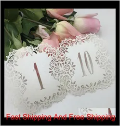 Creative Hollow Laser Cut Seding Cards Numbers Cards Table Cards Romantic Wedding Event Party Supplies DiTrg IAMXF8131938
