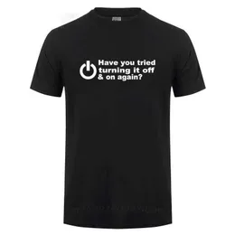 Men's T-Shirts Have you tried turning it off and putting on Tshirts a fun birthday gift for men? Its cool to give a t-shirt to nerds programmers and hackers J240426