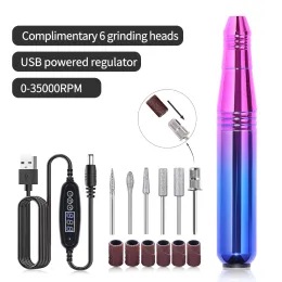 Drills 30000RPM Electric Manicure Machine USB Nail Drill For Acrylic Nail Gel Polish Professional Efile Milling Nail Files Salon Tool