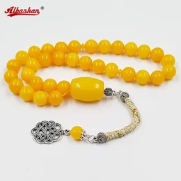 Tasbih laranja resina muçulmana Presente Rosário Miã Islâmico Jóias árabes Misbaha 33 Beads Bracelets de jóias turcas Turkis