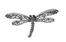 2019 Vintage Dragonfly Broche Women Inset Jewelry Hollow Out Rhinestone Broches Brochus