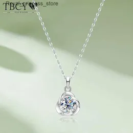 ペンダントネックレスtbcyd 1ct d女性用カラフルなモソナイトペンダントネックレス