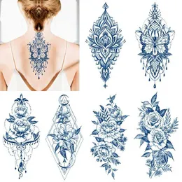 Tatuaż transfer sok półprzepustowy wodoodporny tymczasowe tatuaże naklejki skrzydło kwiat ciało sztuka ziołowe naklejki tatuażu fałszywe tatuaż kobiety 240427