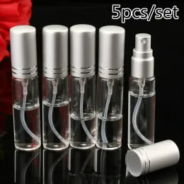 Garrafas 5pcs 10ml garrafa de spray transparente pequeno vidro vazio atomizador de perfume garrafas mini líquido tônico tônico recipiente cosmético